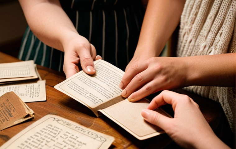 **Prompt for "Embracing the Human Touch":**
A warm, inviting scene featuring hands holding a cherished, worn recipe card or a personal journal, with soft, ambient lighting. In the background, blurred figures are engaged in heartfelt conversation and laughter, symbolizing genuine human connection, empathy, and shared stories. The atmosphere is cozy and authentic, contrasting with sterile digital perfection. Focus on tactile details and emotional resonance.